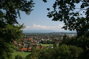 Blick auf Stadt Wolfratshausen