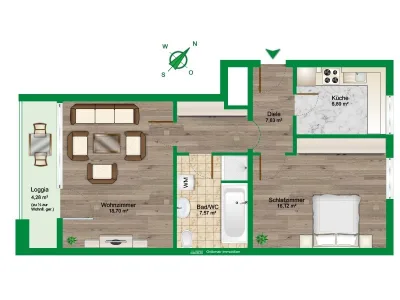 Sonne am Johannisplatz – Frisch renoviert, 82538 Geretsried, Wohnung