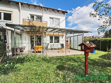 Garten Ansicht - Charmantes Architekten-Reiheneckhaus mit großem Garten keine Käuferprovision