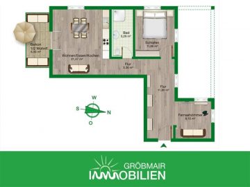 Grundriss - Vollmöbliert Wohnen am Starnberger See